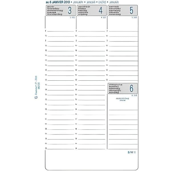 Weekly Refill - EXACOMPTA - 17 Vintage Weekly Planner - 10,5x17,2 cm - 1 vecka på 2 sidor - Imprim'Vert®