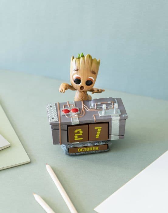 Grupo Erik - CP3D03 - Marvel Perpetual Calendar, Baby Groot | Kalenderfigur, kontorsdekoration, barnkalender