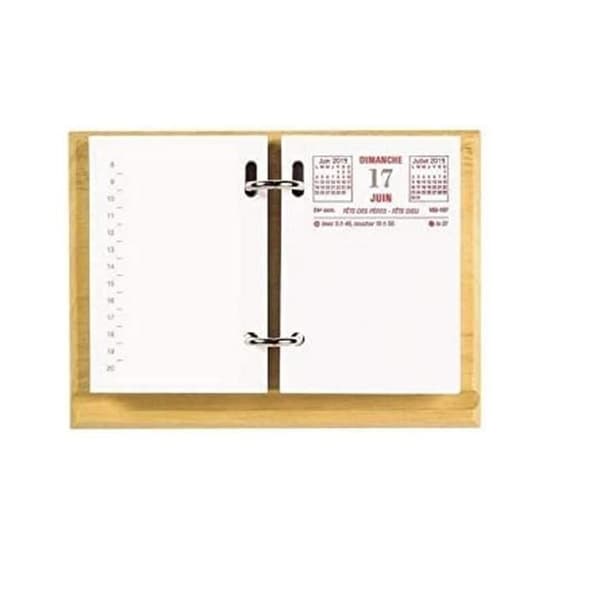 Kontorsunderlägg - Oberthur - Set med 2 - 327 sidor - 83 x 119 mm - Datum till höger - Självhäftande index
