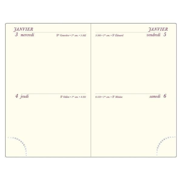 Omladdningsdagbok - EXACOMPTA - 2 dagar/sida - 7,5x11,5 cm - mjuk omslag - kalenderår