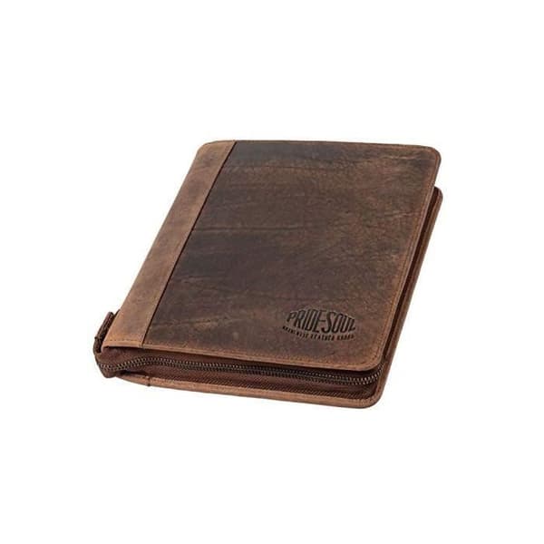 Pride &amp; Soul 30123 A5 Chrono äkta läder Organizer, brun, 27 x 20,5 cm