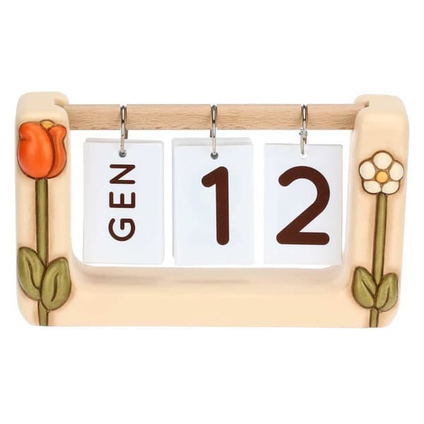 Kalender - ephemeris block Thun - C3183H90 - Bordsbord i keramik Happy Country