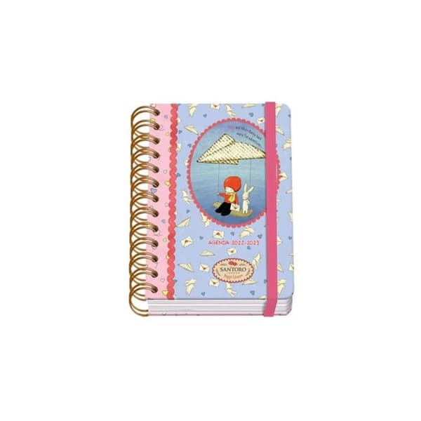 Agenda - organiser - Dohe-laddare - 51176 - Skolagenda - Format A6 D/P - Santoro "Poppi Loves" - Messenger, violett