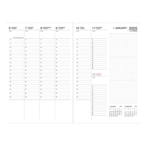 Kalender - block ephemeride Mark's() - 25DRI-HV02-OR