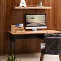 Miniatyrbild 5 av 6: Relaxdays skrivbordorganisator, 2 lådor, för arbetsutrymme, brev och dokument, HLP 24x36x28 cm, bambu, natur
