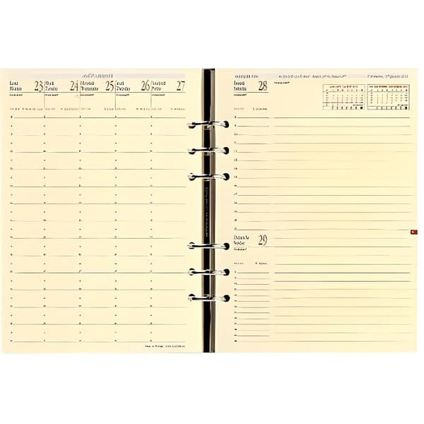 Laddningsorganisatör - QUO VADIS - Timer 21 - 16 månader - 15 x 21 cm - Ivoriefärgat papper