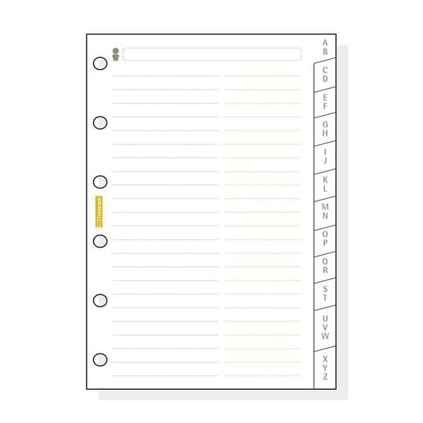 Alphabetiskt index - Finocam - Modell 1124203 - 12 markörer - Kartong - Praktisk och estetisk