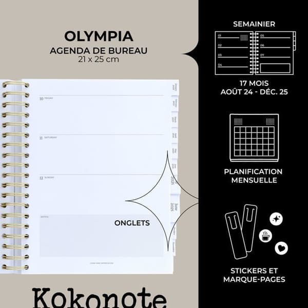 Agenda - organiser - laddare Kokonote - AEKOSVBS2404