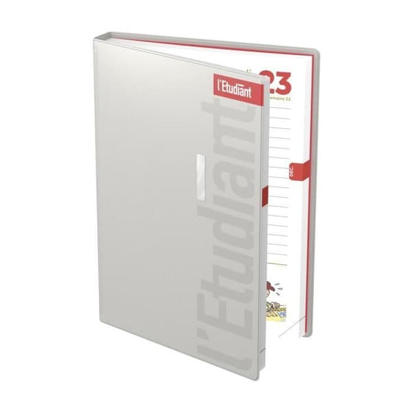 STUDENT Dagbok 400118755 - 15 x 21 cm - 1 dag per sida - Vadderat PVC-omslag - 352 P - Silverfärg