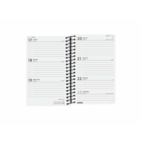 Dagbog Finocam YEAR Sort Mini 7,9 x 12,7 cm 2025