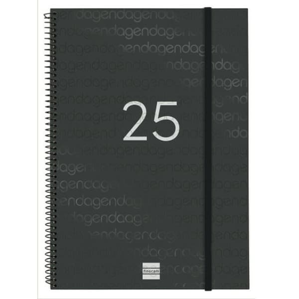 Dagbog Finocam YEAR Sort A4 21 x 29,7 cm 2025