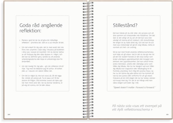 Loggbok for mindre stress og indre balanse, Burde