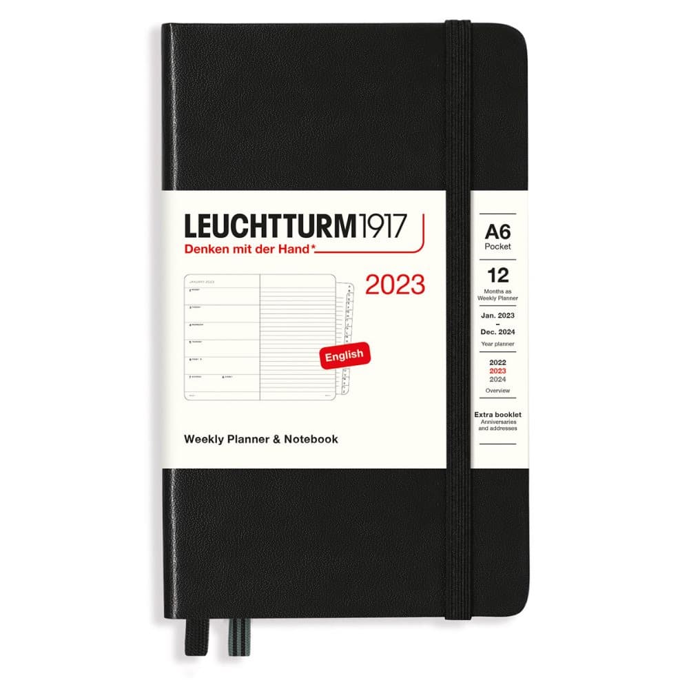 Kalender 2023 A6 Black Leuchtturm1917