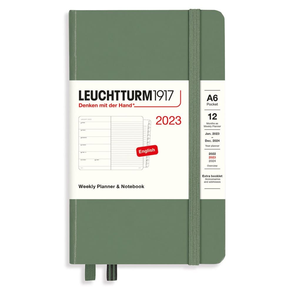 Kalender 2023 A6 Olive Leuchtturm1917
