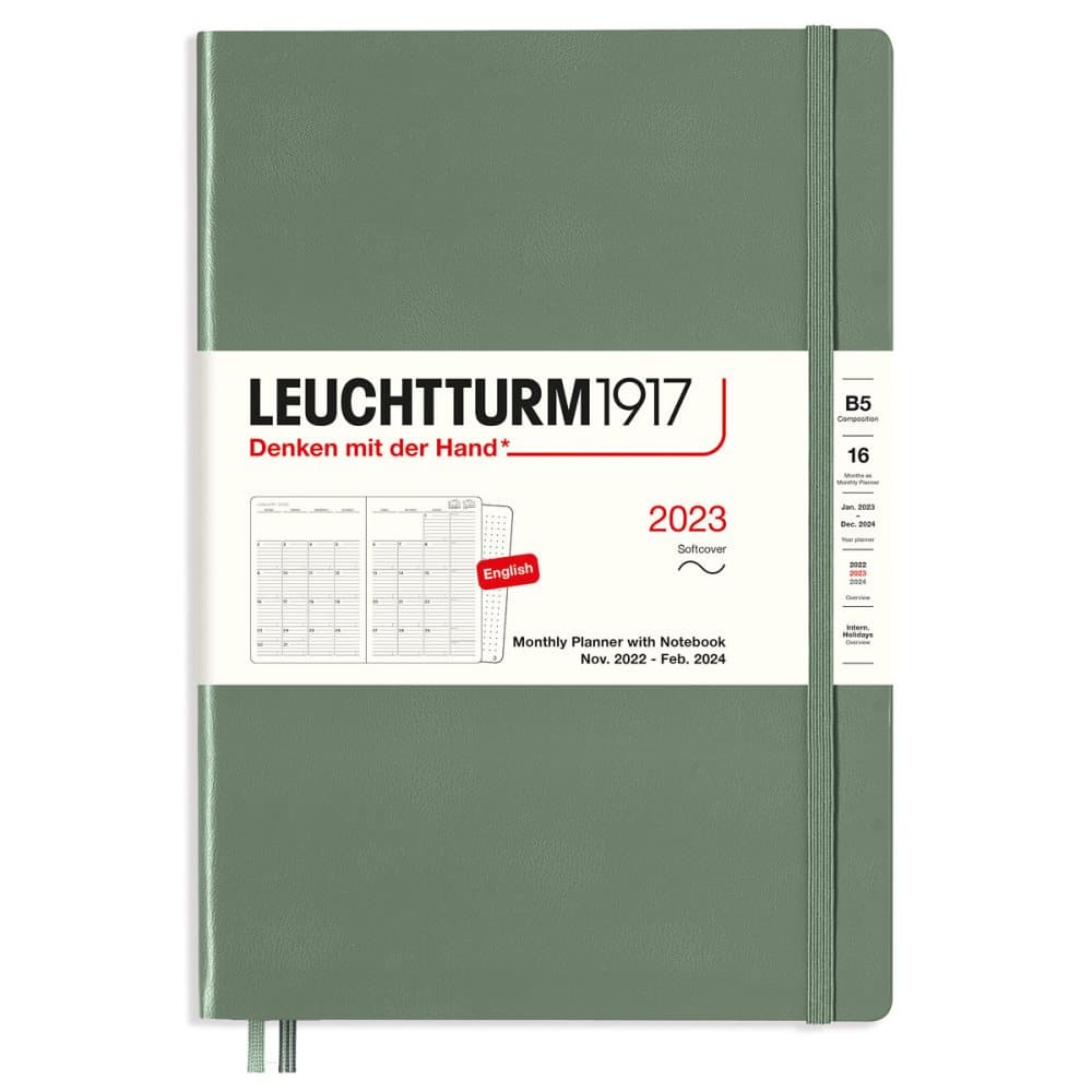 Kalender 2023 B5 16m. Olive Leuchtturm1917
