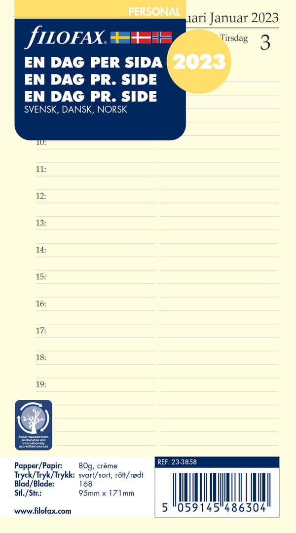 Dagbok Personal 2023 Filofax