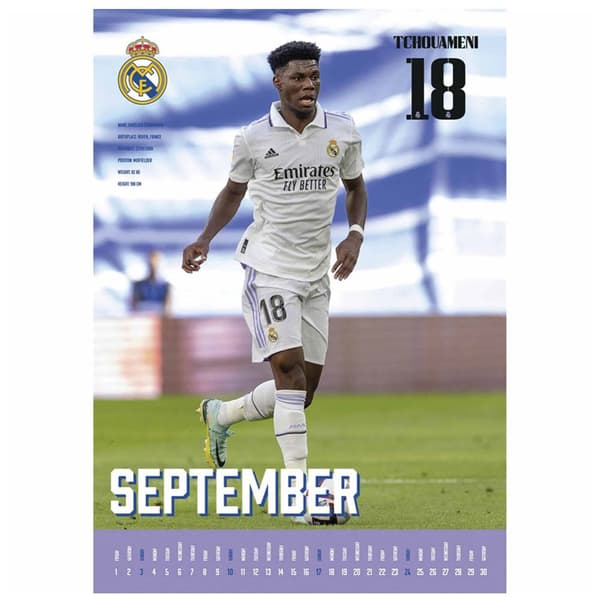 Real Madrid CF 2023 A3 Wall Calendar CDON