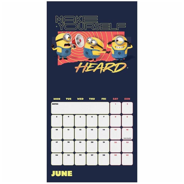 Minions 2025 Square Wall Calendar CDON