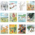 Miniatyrbild 1 av 2: Månadstavla Elsa Beskow med 12 motiv