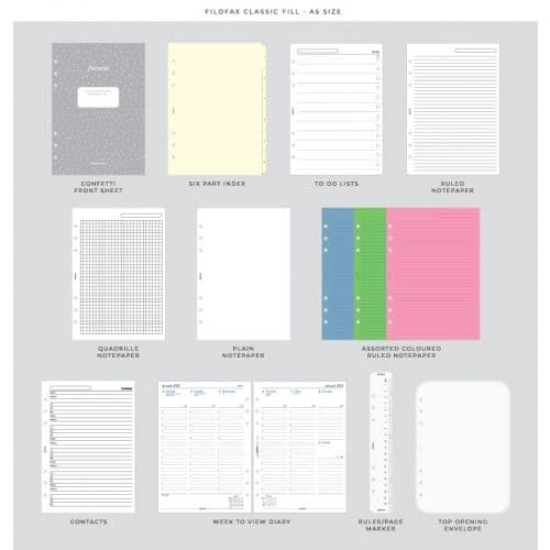 Systemkalender A5 Confetti Rose Quartz Filofax