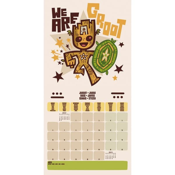 I Am Groot 2025 Calendar