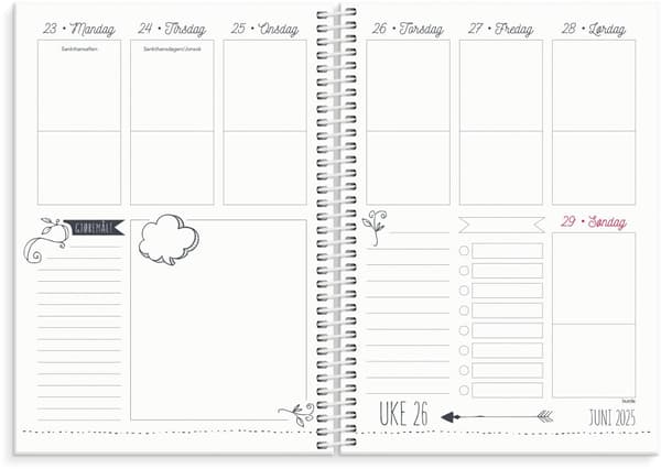 Kalender 2025 A5 Doodle Grieg