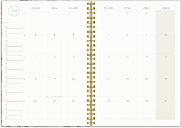 Kalender 2025 A5 Life Planner Essentials Grieg