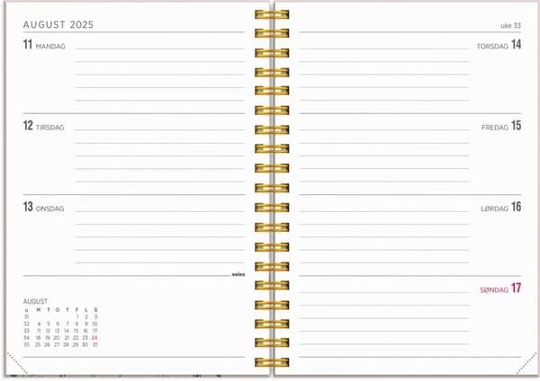 Kalender 2025 A6 Multi Blomster Grieg