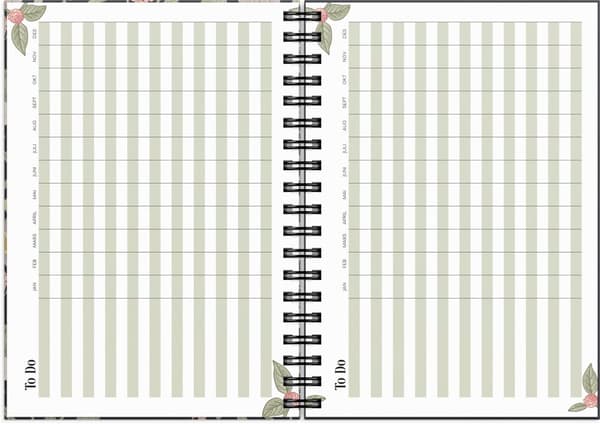 Kalender 2025 A6 Life Planner Floral Grieg