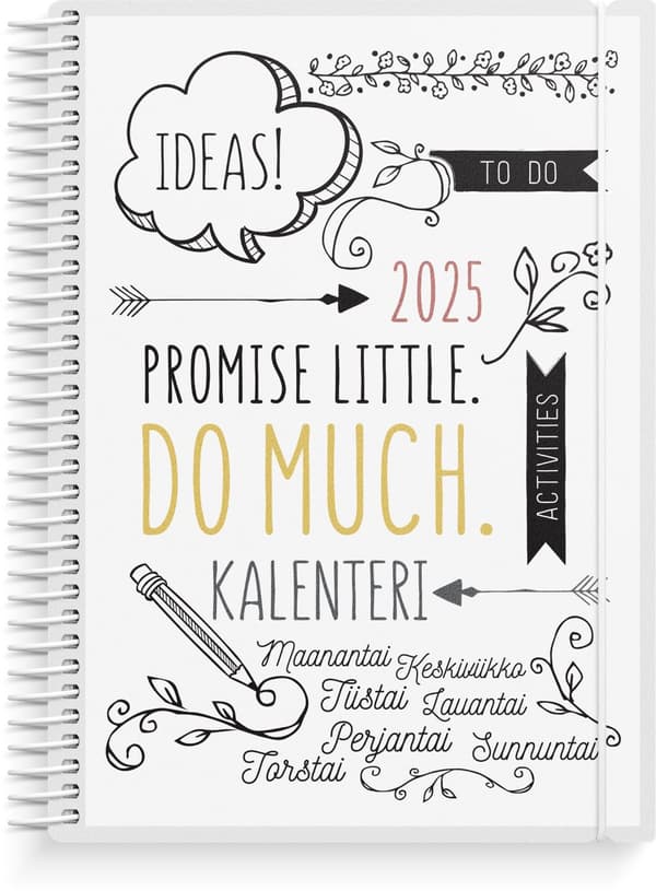 Kalenteri 2025 A5 Scribble Burde