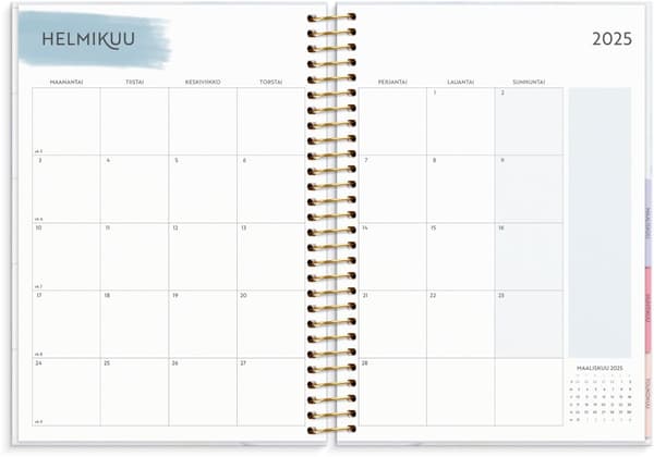 Kalenteri 2025 Life Organizer Family Planner Burde