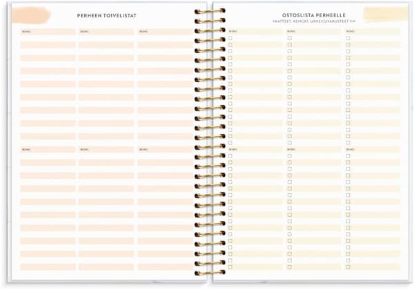Kalenteri 2025 Life Organizer Family Planner Burde