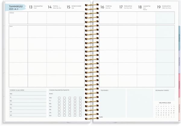 Kalenteri 2025 Life Organizer Family Planner Burde