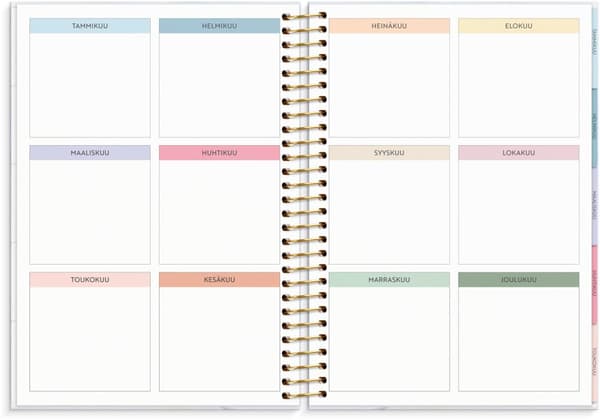 Kalenteri 2025 Life Organizer Family Planner Burde