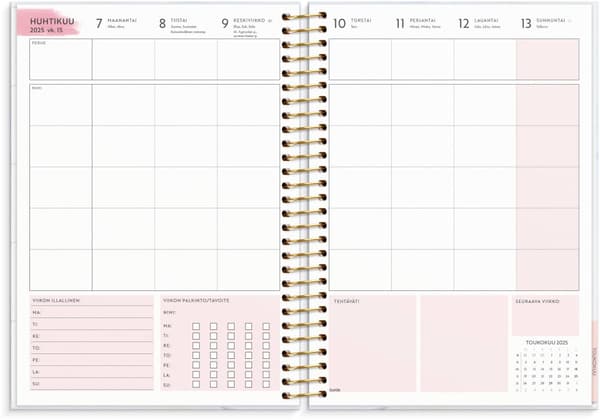 Kalenteri 2025 Life Organizer Family Planner Burde