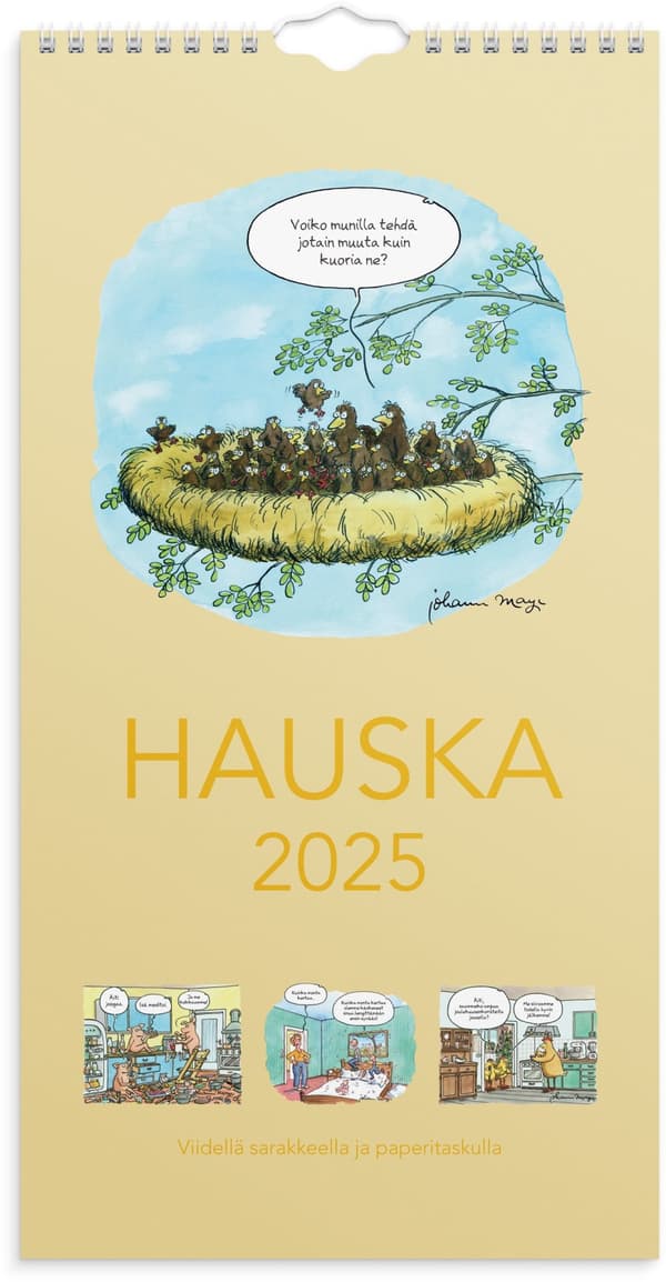 Perhekalenteri 2025 Hauska paperitaskulla Burde