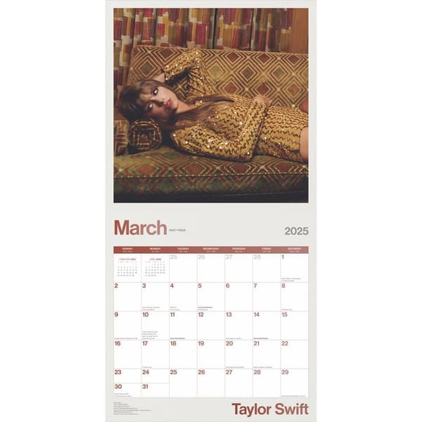 Taylor Swift 2025 Square Wall Calendar