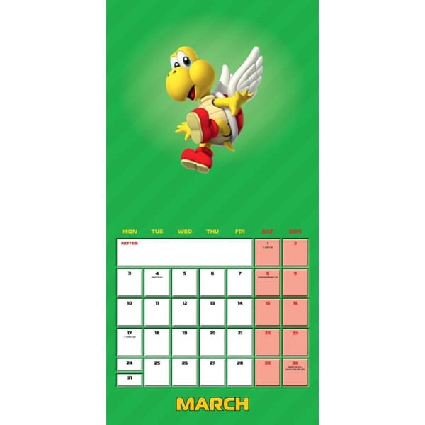 Super Mario 2025 Square Wall Calendar
