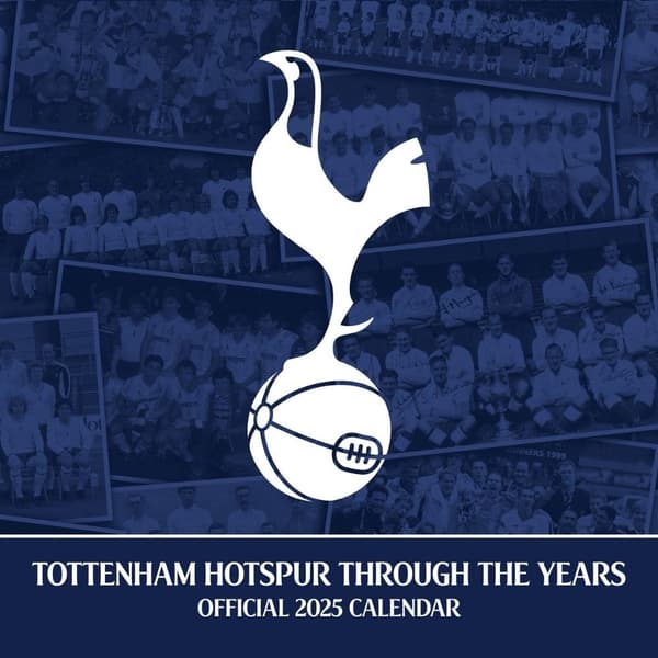 Tottenham Hotspur FC Legends 2025 Kvadratisk väggkalender White/Navy Blue 30cm x 30cm