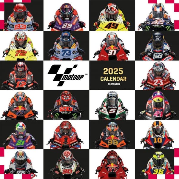 Pyramid International Moto GP 2025 Square Wall Calendar Multicoloured 30cm x 30cm