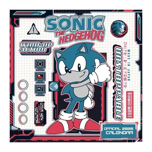 Sonic The Hedgehog 2025 Square Wall Calendar Multicoloured 30cm X sonic-the-hedgehog-2025-square-wall-calendar-multicoloured-30cm-x