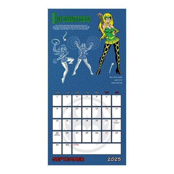 Marvel Comics 2025 Square Wall Calendar