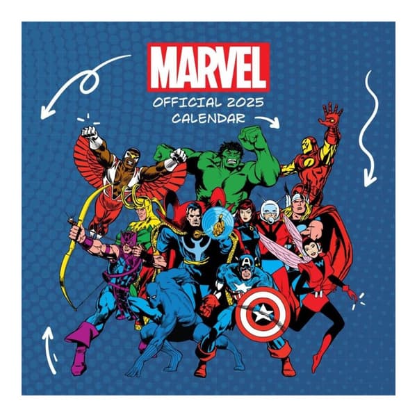 Marvel Comics 2025 Kvadratisk väggkalender Multicoloured 30cm x 30cm