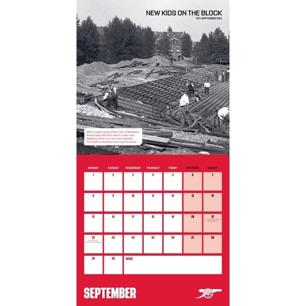 Arsenal FC Legends 2025 Square Wall Calendar