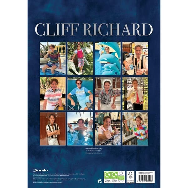 Cliff Richard 2025 A3 Wall Calendar