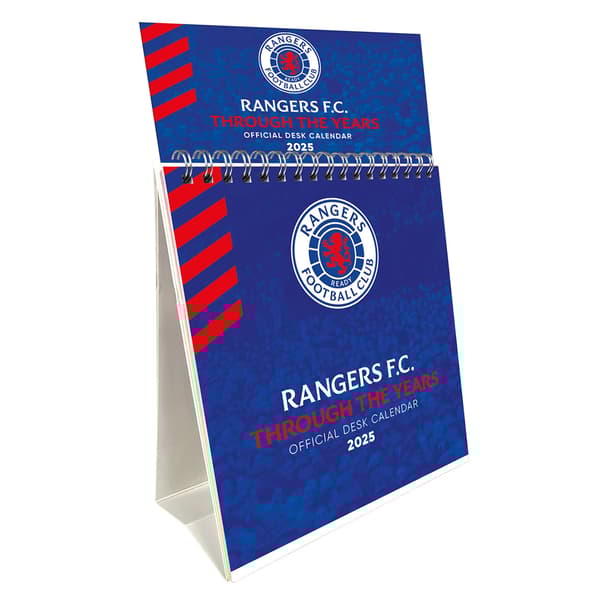 Rangers FC Through The Years 2025 Desktop Calendar