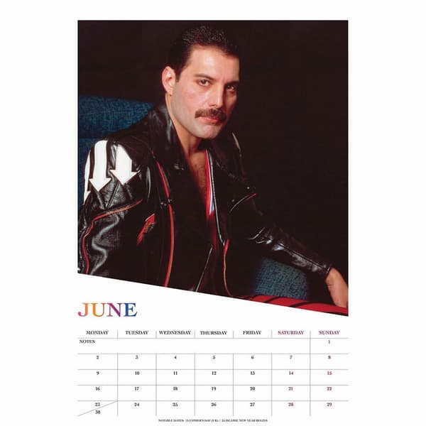 Freddie Mercury 2025 A3 Wall Calendar