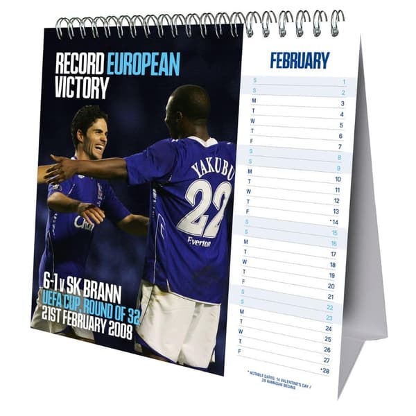 Everton FC 2025 Skrivbordskalender