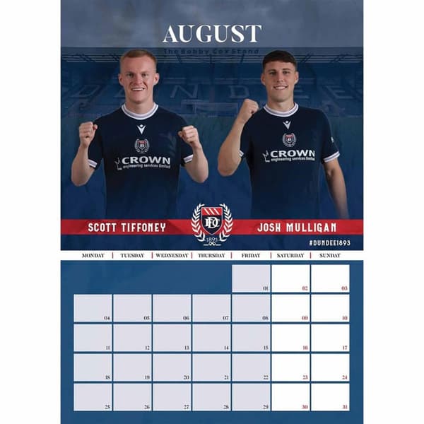 Dundee United FC 2025 Wall Calendar