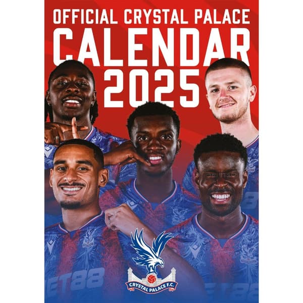 Crystal Palace FC 2025 A3 Wall Calendar Multicoloured One Size
